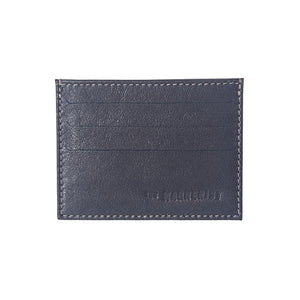 Designer Dark Brown Leather Card Holder with three credit card slots on each side