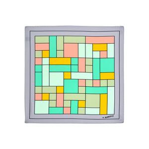 'The Maze' Print Silk Pocket Square