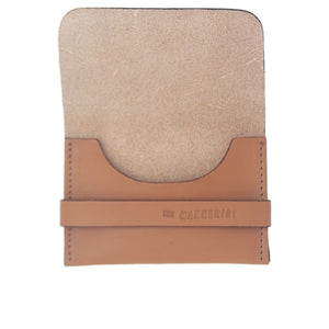 Tan Leather Card Holder with Strap. Perfect for travel